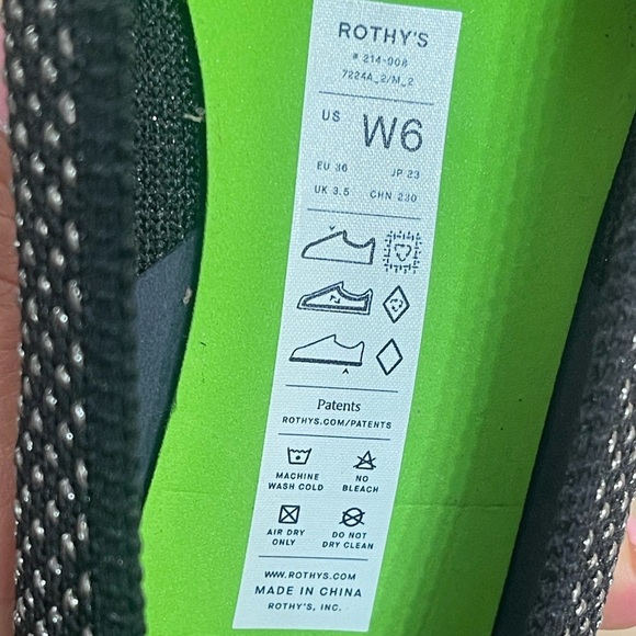 ROTHY'S first heel with our iconic Point II black flats size W6 - Picture 14 of 16